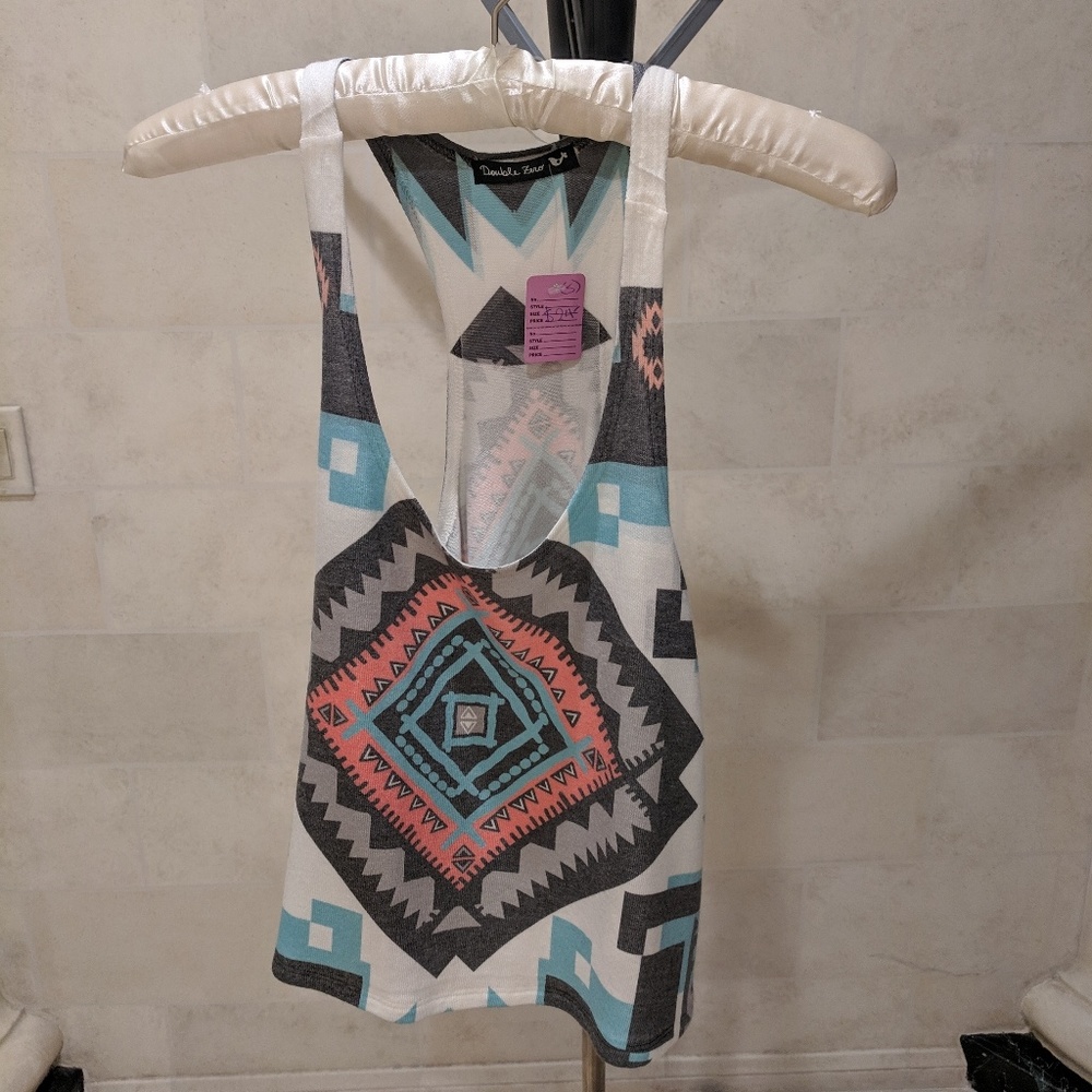 Double Zero Patterned Tank Top